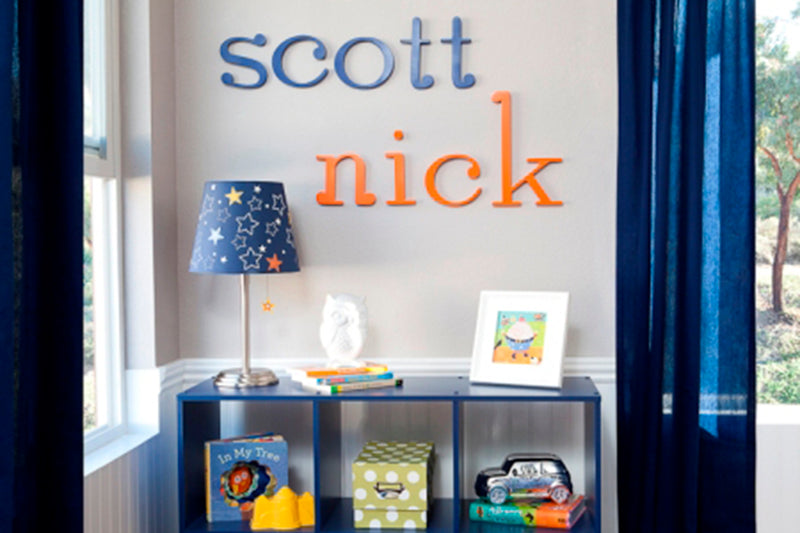 Hand Painted Wall Letters for Kids' Room Decor