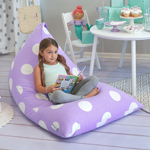 Purple Polka Dot Bean Bag