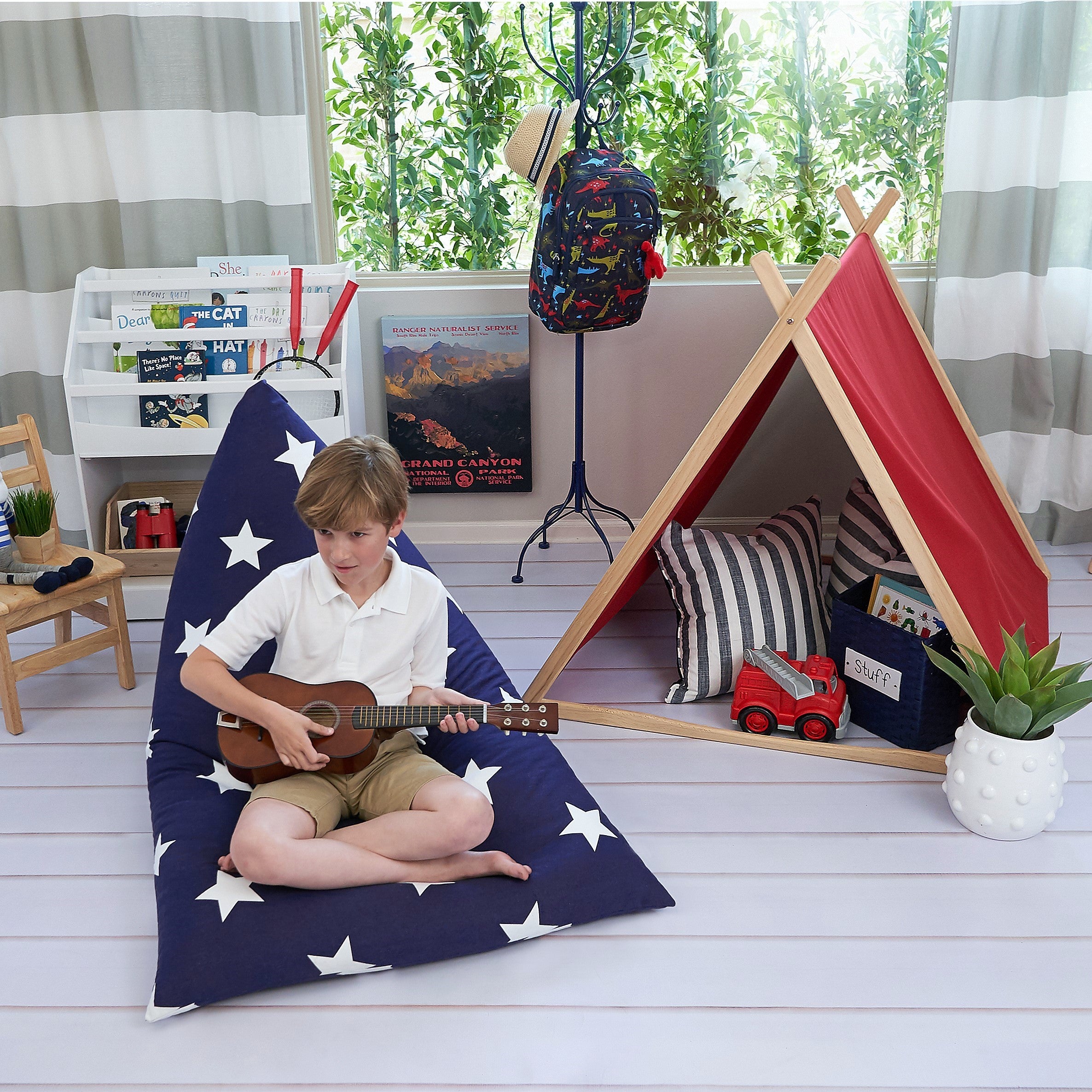 Navy with Star Bean Bag