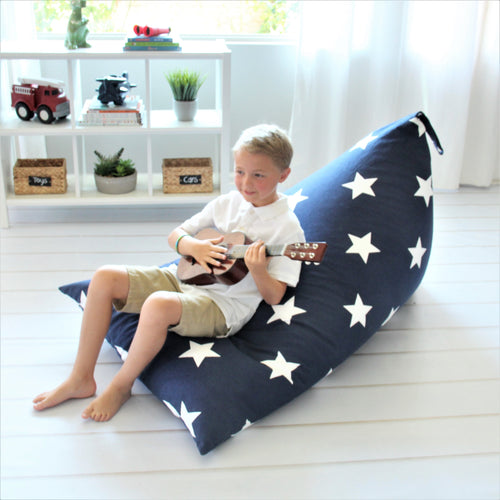 Navy with Star Bean Bag