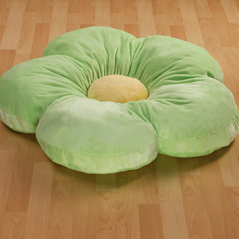 Green Daisy Pillow